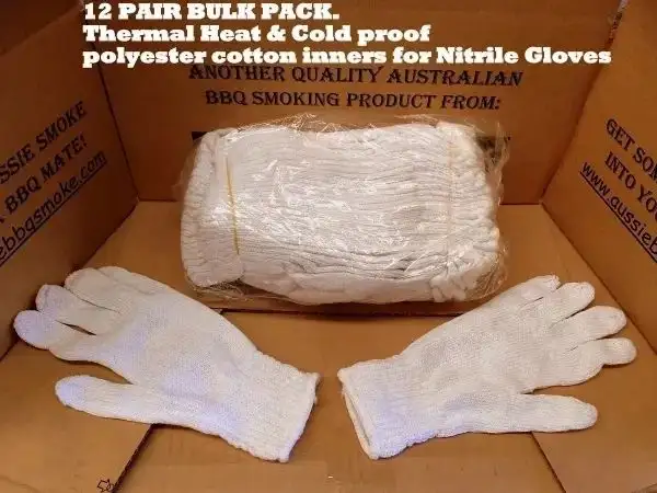 12 PAIR BULK PACK Cotton Inner Gloves