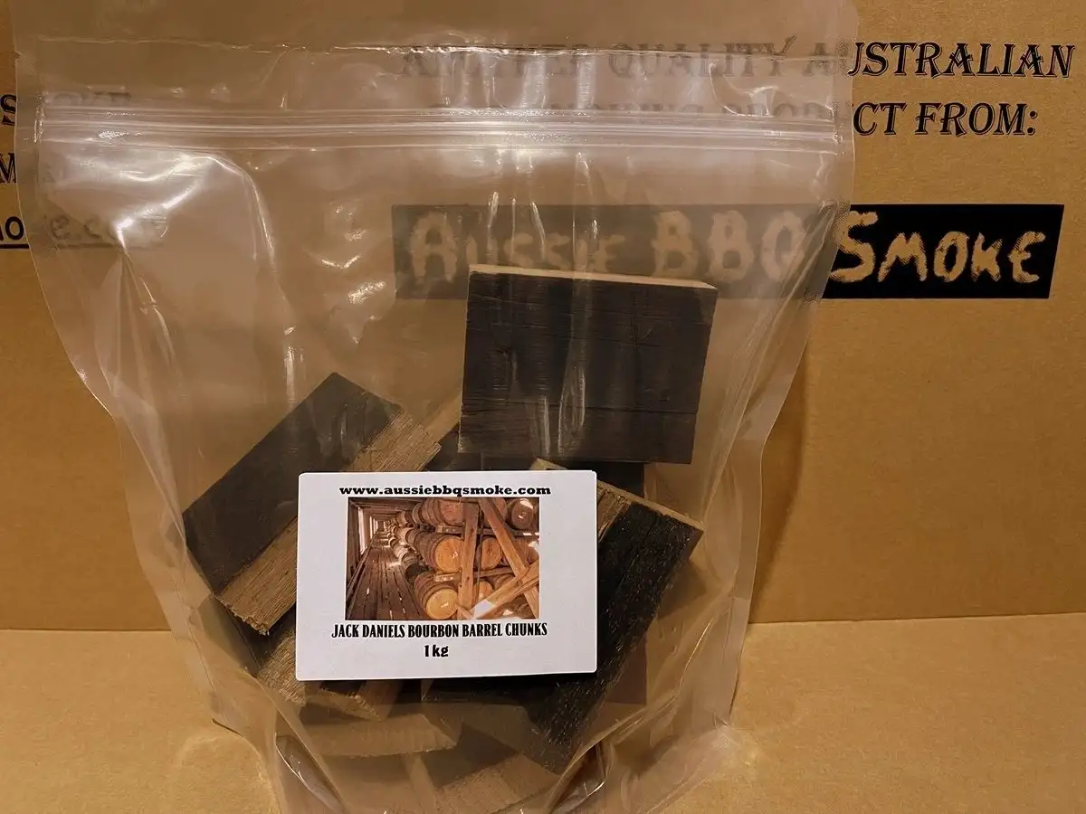 1kg Jack Daniels Bourbon Barrel BBQ Smoking Chunks