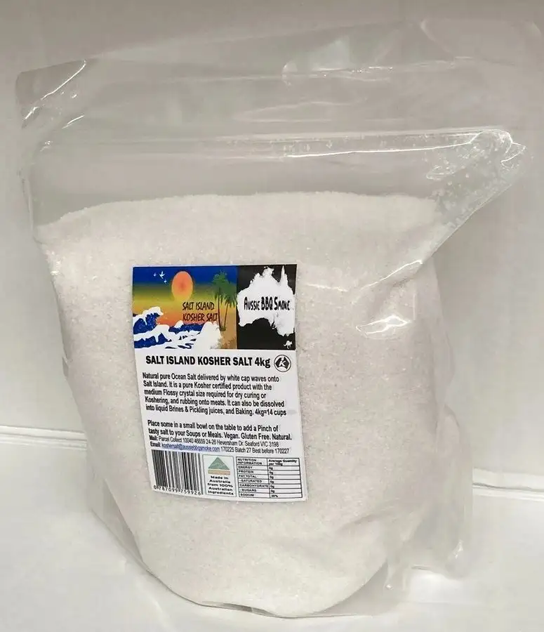 KOSHER SALT BULK 4kg Aus made Pure Flossy Grade Natural Sea Salt